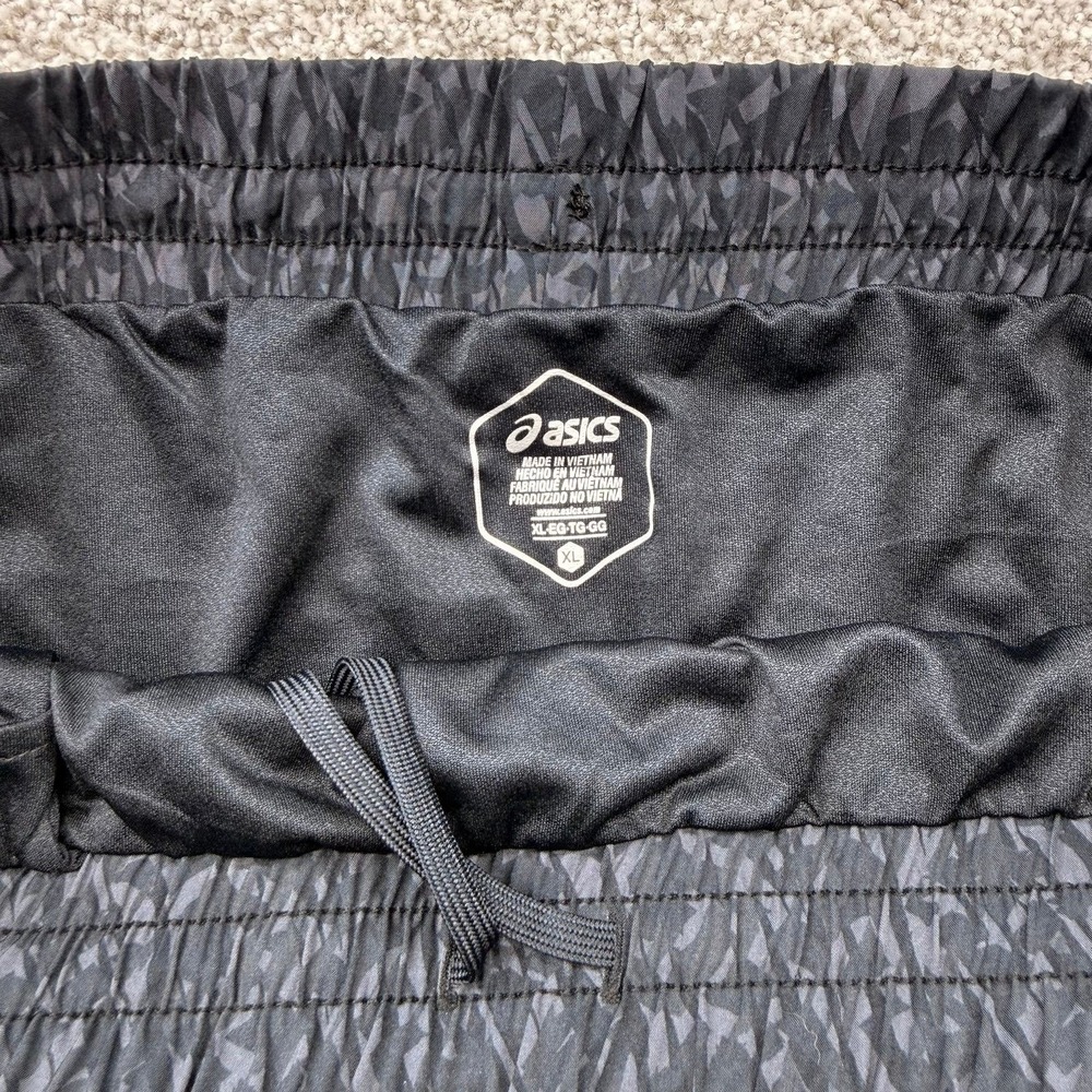 NWT Women's ASICS Athletic Black Patterned Woven Lined Running Shorts Size XL - Picture 7 of 12